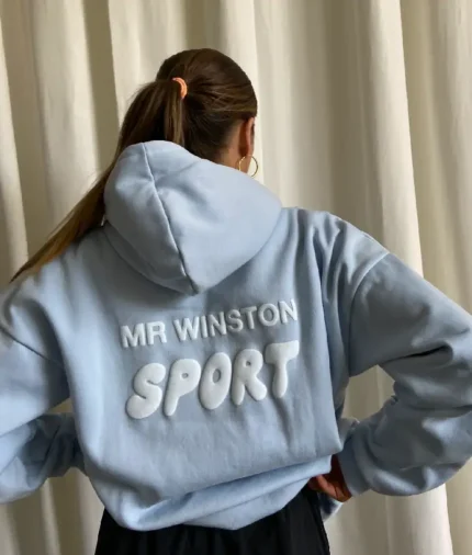 Mr Winston Baby Blue Puff Hoodie